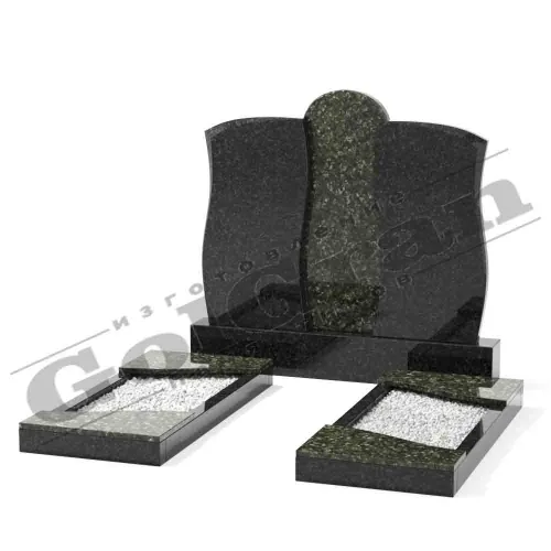 Мемориальный комплекс из карельского гранита и балтик грин К-60