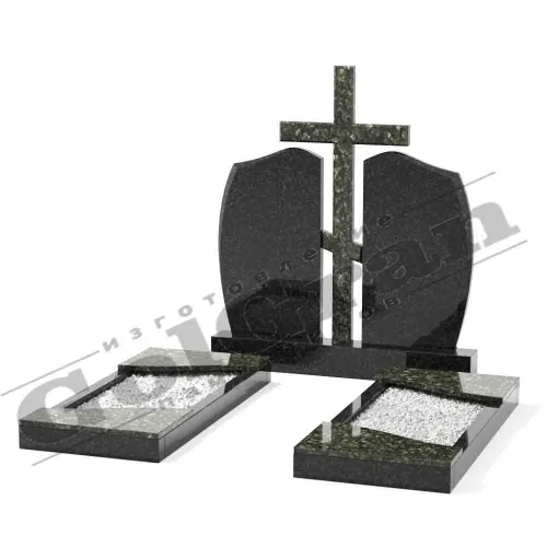 Мемориальный комплекс из карельского гранита и балтик грин К-62